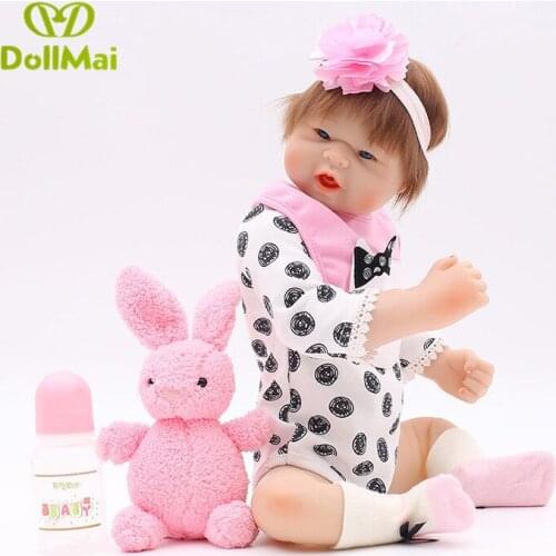 Full silicone reborn girl baby dolls 20"50cm fake baby newborn dolls can bathe child gift toys boneca reborn