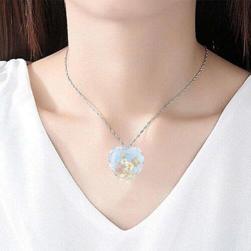 Simple Useful Flower Pattern Charm Necklace Lightweight Charm Pendant Decorative for Date