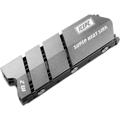 Icepc M.2 2280 SSD NVMe NGFF Heatsink, Aluminum High Performance Double-Sided Radiator with Thermal Conductivity Pad for PCIE NV
