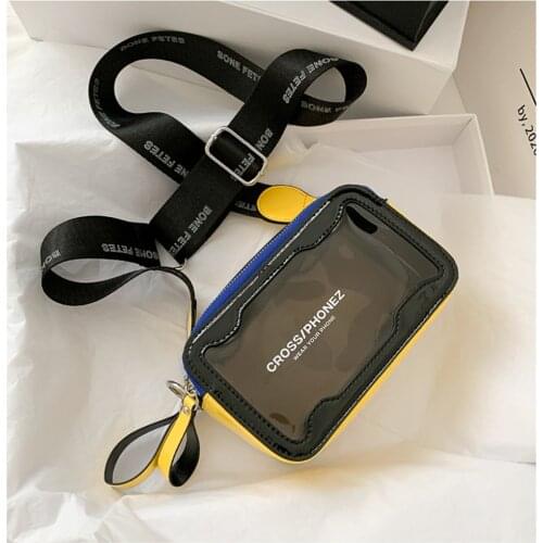 S.IKRR 2021 Summer Fashion Ladies PVC Waterproof Designer Bag Womens Transparent Camera Bag Messenger Bag Mobile Phone Bag