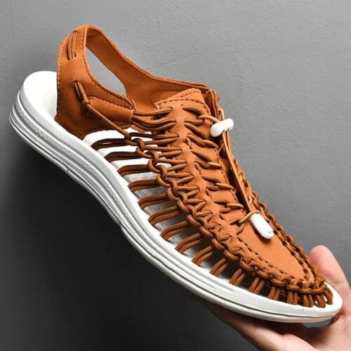 Size 35-48 Couple Beach Sandals Summer Men Women Comfortable Outdoor Walking Sneakers Design Male Sandalias de Hombre Handmade