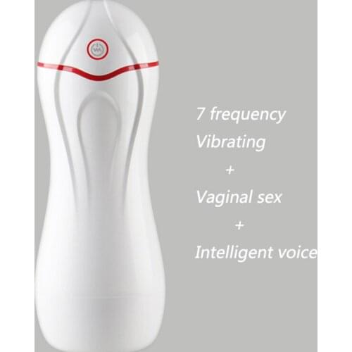 Sex Toys for Men Electric Male Masturbator Cup Vacuum Sucking USB Sex Machine Vagina Strong Automatic Voice Vibration
