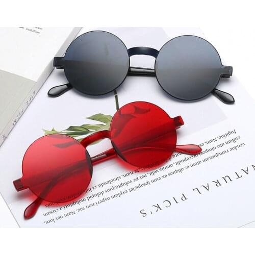 Vintage Small Red Round Sunglasses Women Brand Designer Retro Sunglass Black Sun Glasses Female Fishing Sunglasses Eyewears