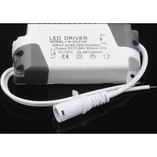 LED Driver AC85-265V 1-3/4-7/8-12/12-18/18-25W Lighting Transformer Panel Light