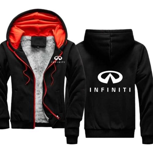 2021New winter Mens hoodie Infiniti car logo Print Casual high quality Cotton Plus velvet thickening Mens Hoodie