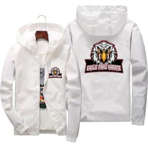 Hooded Street Windbreaker Eagle Fang Karate Cobra Kai Movie Inspired Mens Casual Spring Sports Jacket Clothing Large Size 7XL