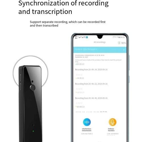 V80 Smart Voice Recorder AI Smart Recording Pen with Simultaneous Interpretation Translation Recording To Text Offline Recording