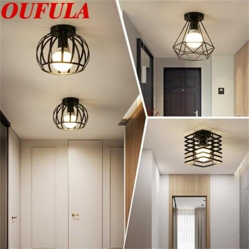 OULALA Entrance lamp Nordic Style Black Ceiling Lamp Contemporary Suitable for Aisle corridor balcony