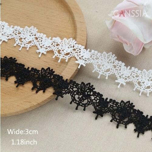 1yard/lot Width:3cm Exquisite Rosebud Classic tricolor lace Embroidery Handmade Sewing Accessories Decorative (ss-2045)