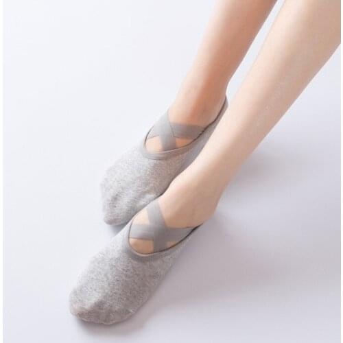 Woman Dance Slippers Fitness Ballet Socken Womens Yoga Socks Low Cut Anti Slip Sticky Bottom Workout Pilates Grip Sock