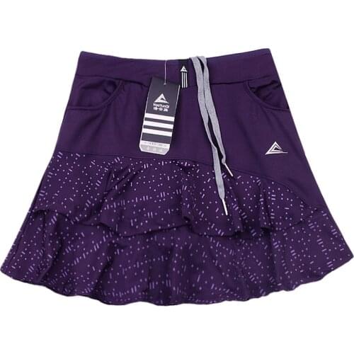 Lotus leaf Tennis skirts Womens Sport Short Girl Yoga High Elastic Waist Solid Skinny Stretch Skirt Shorts Female Tennis Skort