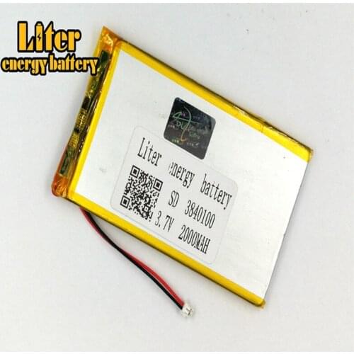 1.5MM 2pin connector 3840100 3.7V 2000mah Lithium Polymer Battery for Medical equipment, beauty equipment