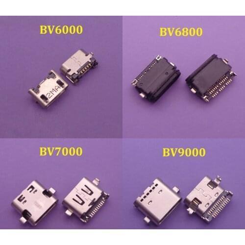 10Pcs Micro usb charge charging jack connector socket replacement repair Type c For BlackView BV6000 BV6800 BV9000 BV7000 Pro