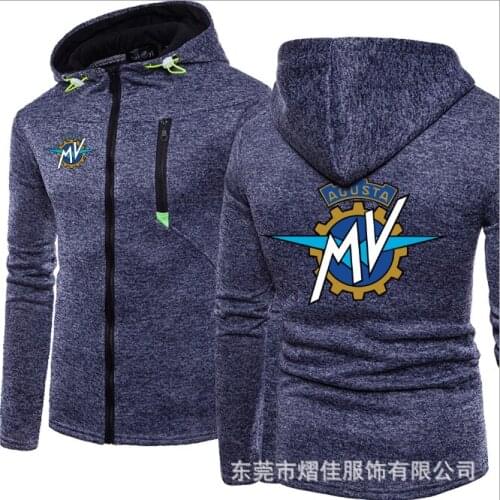 2020 Fashion Men Winter Autumn Mens Motorcycle AGUSTA Hoodies Cotton Casual Zip Male Hooded Coats
