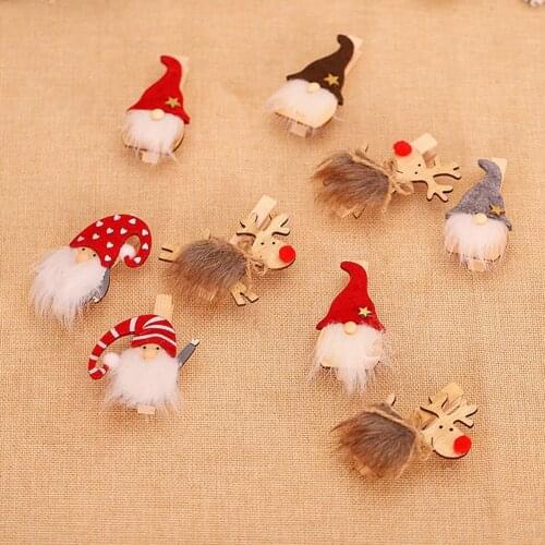 3Pcs/Set Christmas Festival Table Number Card Santa Note Clip Photo Holder Bookmark Stand Props