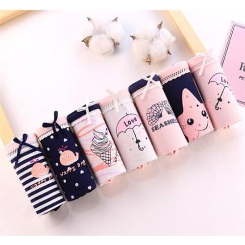 4PCS/Lot Children Cotton Underwear Young Girls Briefs Solid Low Waist Short Briefs Comfortable Ladies Panties TWY-828-4p