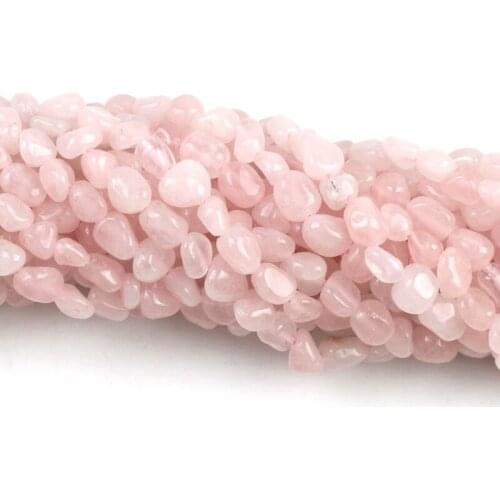 5*8mm Natural Pink Crystal Oval Shape Gravel Stone Beads Loose Beads For Jewelry Making DIY Necklace Bracelet Accessories