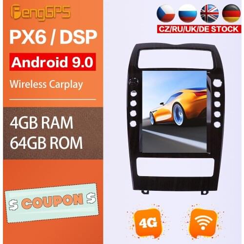 Car Stereo for Maserati Quattroporte 2004-2012 DVD Player Android 9.0 IPS Touchscreen Tesla Style 4G+64G Carplay GPS Navigation