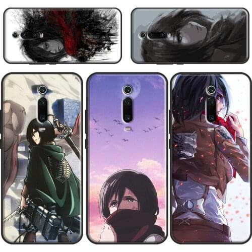 Attack On Titan Mikasa Ackerman Phone Case For Xiaomi Mi 11 Ultra 9 10 Lite A3 9T 10T Pro Cover For POCO X3 F3 F2 M3 Pro