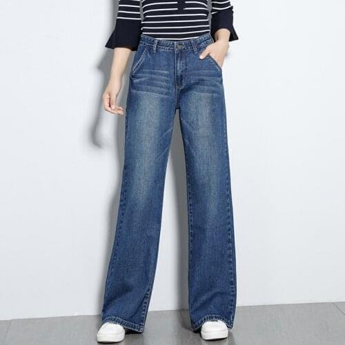 High Waist jeans Women Wide leg Spring Summer 2020 Loose Jeans Women Plus Size casual straight jeans