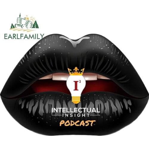 EARLFAMILY 13cm x 8.9cm for Intellectual Insight Podcast Car Stickers Motorcycle Decals Car Assessoires Windshield Waterproof