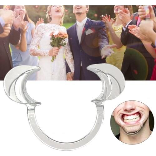 HOT SALES!!!2Pcs Transparent Mouth Expansion Teeth Braces Tricky Toys Cosplay Party Props