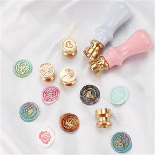 Custom DIY 12/15mm Stamp Head Stand Out Relief Engraved Metal Wax Seal Stamps Invitation Date Wedding Envelope Tool Accessories