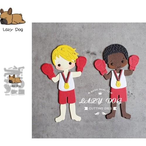 Men Boxing Metal Cutting Dies Scrapbooking Stencil DIY Mold Knife Craft Embossing Die Cuts Card Making New Dies For 2020