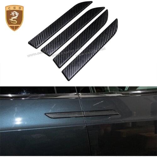 For Tesla Model x Outer Door Handle Cover Trim Carbon Fiber Exterior Handles Overlay Decor 1set/4pcs Car Sticker