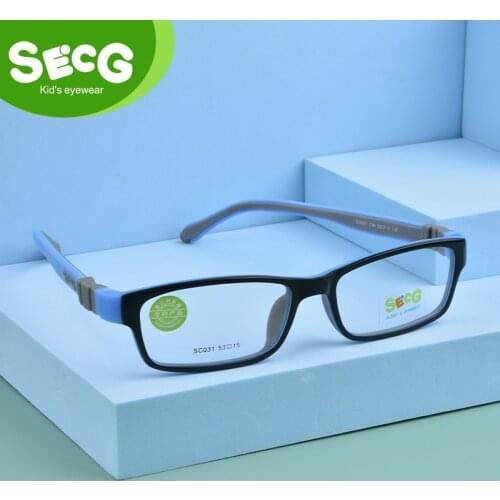 SECG Square Detachable Optiacal kids Frame Spectacle Childrne Frames Myopia Hyperopia Oculos Prescription Glasses No Screw