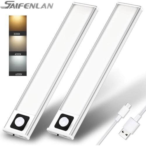 LED Closet Light Rechargeable Motion Sensor Closet Light Under Cabinet Light Wireless Led Bars for Kitchen, Wardrobe, Bedroom