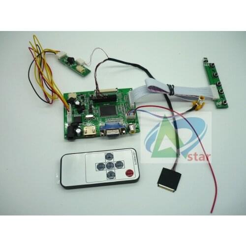 HDMI+VGA+2AV LCD Controller Board Work 7 inch IPS LCD LMS700JF04 1024X600 LCD controller board DIY kits Support AV2 priority