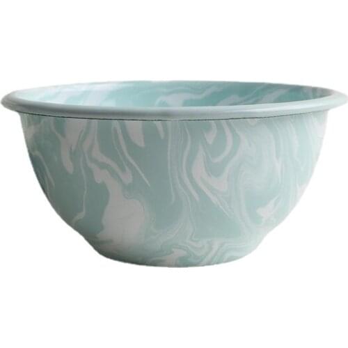 INS Korean Internet Celebrity Same Style Thickened Enamel Dessert Bowl Noodle Bowl Salad Bowl Cooking Bowl Soup Plate