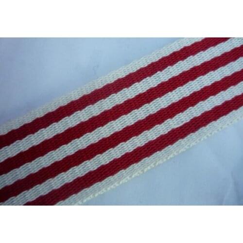 Red White Colored striped cotton woven belt