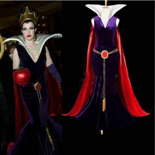 Evil Queen Dress Costume Suit Adult Dress Shawl Glove Costume