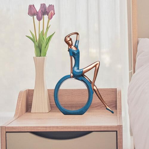 Handicraft Statue Ornaments Resin Yoga Girl Sculptures Home Desktop Decor Reading/sexy Yoga Girl Figurine Furnishing Decoration