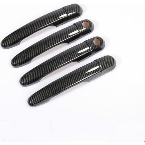 High Quality Chrome Carbon Fiber Car Door Handle Cover Trim For Kia Forte Kia Cerato 2009-2013 Car Stickers Overlay