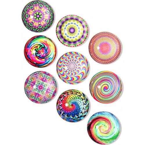 Xinyao 20Pcs 10mm 12mm 14mm Flower Pattern Glass Cabochon Tray Base Accessories for DIY Jewelry Making