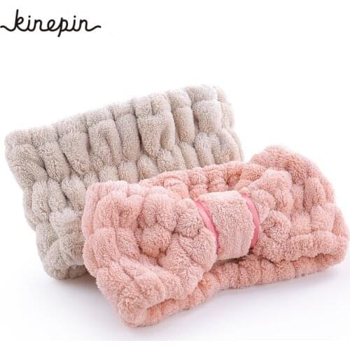 2 Styles New Women Hair Accessories Cute Headband Flannelette Head Bands Hairbands Women Girls Makeup Elastic Hair Band Turban