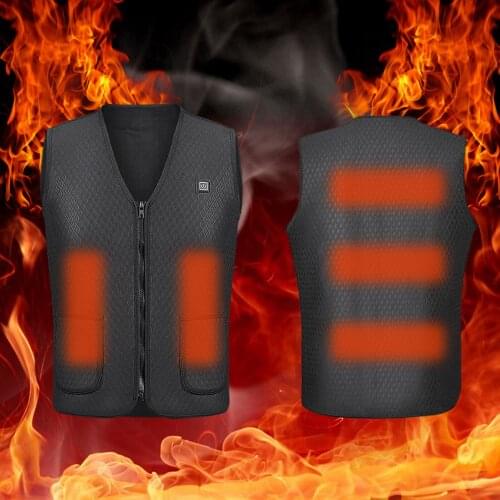 Electric USB Heated Vest Winter Warm Vest Men Women Heating Coat Jacket for Motorcycle Travelling Skiing Hiking Camping