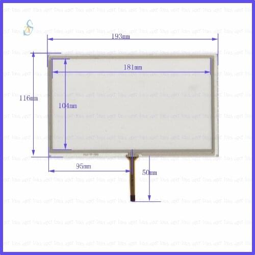 ZhiYuSun HLD-TP-1986 8inch 4-wire resistive touch panel for Car DVD, 193*116 GPS Navigator screen glass this is compatible