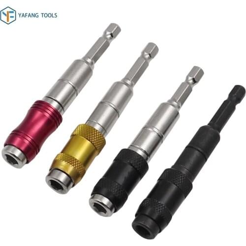 1/4" Hex Magnetic Screw Drill Tip Quick Change Locking Bit Holder Drive Guide Drill Bit Extension Universal Rod Power Tools