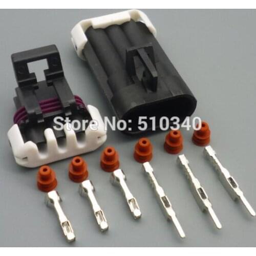 1 Sets 1.5mm 3 Pin Auto waterproof Wire Connector Male Female Front Lamp Plug For CHEVROLET