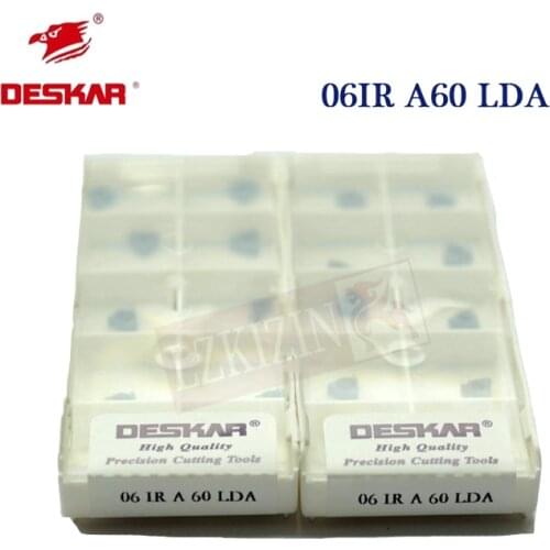 10PCS 06IR 08IR A55 A60 ISO LDA LDC DESKAR Carbide Insert Thread Blade CNC Lathe Thread Turning Tools for Steel Stainless Steel