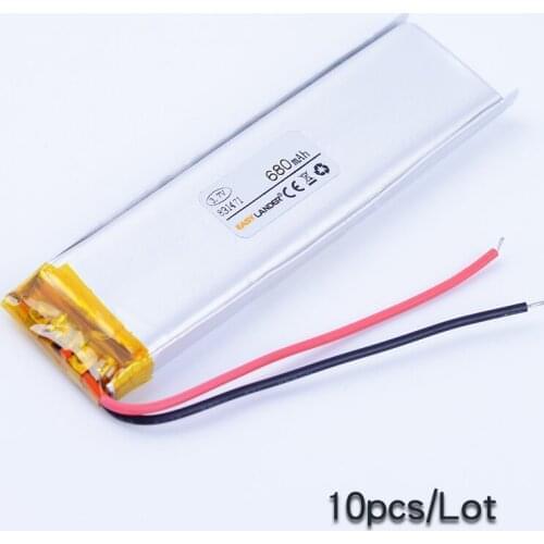 10pcs/Lot 831471 3.7V 680mAh Rechargeable Lithium Li Polymer Li-ion Battery For mp3 mp4 DVR GPS PDA bluetooth Driving recorder