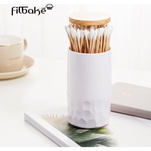 2019 DIY Cup Type Automatic Toothpick Holder Container .Retractable Toothpick Dispenser Cotton Swab Storage Box 64*115.5mm