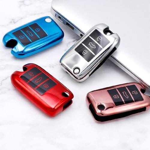 3 button Colorful Soft TPU Remote Car Fold Key Case Cover For Roewe RX5 2017 year for MG ZS Auto Key Shell Accessories Keychain