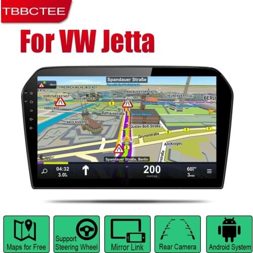 For Volkswagen VW Jetta 2013 2014 2015 2016 2017 2018 Android 2 Din Auto Radio Car Multimedia Player GPS Navigation WIFI BT