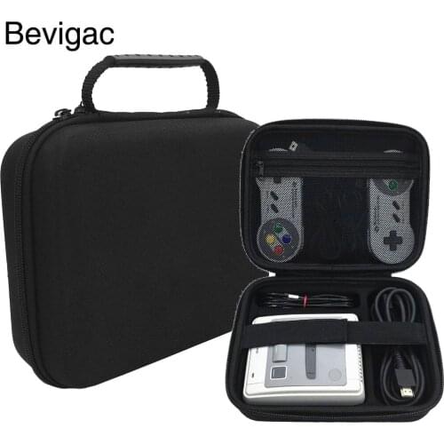 Bevigac Hard Shell Protective Storage Travel Hand Bag Case for Nintendo SNES Classic Mini Super Famicom Console Controller Cable