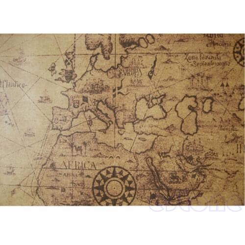 Large Vintage Style Retro Paper Poster Globe Old World Map Gifts 71x51cm